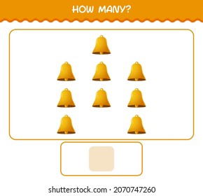 How many cartoon bell. Counting game. Educational game for pre shool years kids and toddlers