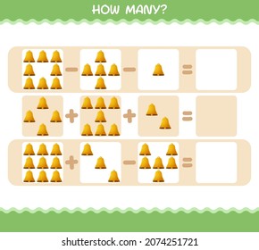 How many cartoon bell. Counting game. Educational game for pre shool years kids and toddlers