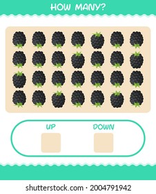 How many cartoon blackberry. Counting game. Educational game for pre shool years kids and toddlers