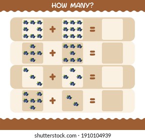 How many cartoon blueberry. Counting game. Educational game for pre shool years kids and toddlers
