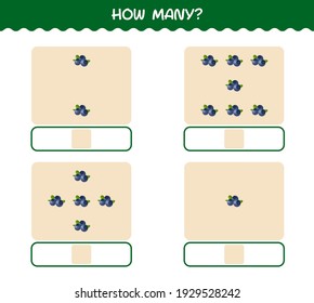 How many cartoon blueberry. Counting game. Educational game for pre shool years kids and toddlers