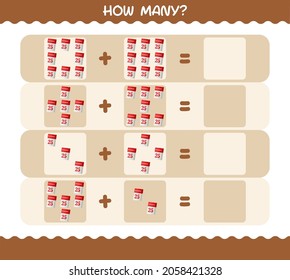 How many cartoon calendar. Counting game. Educational game for pre shool years kids and toddlers