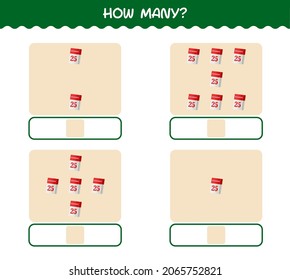 How many cartoon calendar. Counting game. Educational game for pre shool years kids and toddlers