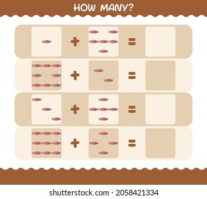 How many cartoon candy. Counting game. Educational game for pre shool years kids and toddlers