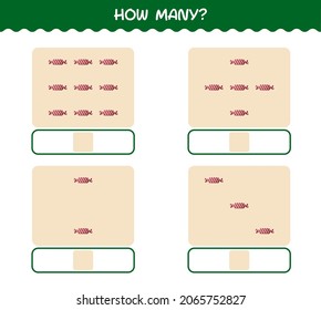 How many cartoon candy. Counting game. Educational game for pre shool years kids and toddlers