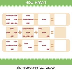 How many cartoon candy. Counting game. Educational game for pre shool years kids and toddlers