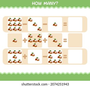 How many cartoon christmas cake. Counting game. Educational game for pre shool years kids and toddlers