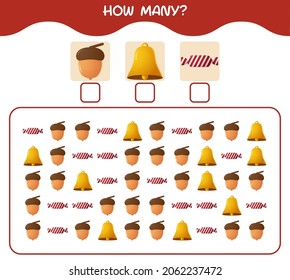 How many cartoon christmas. Counting game. Educational game for pre shool years kids and toddlers