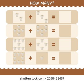How many cartoon christmas ornament. Counting game. Educational game for pre shool years kids and toddlers