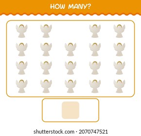 How many cartoon christmas ornament. Counting game. Educational game for pre shool years kids and toddlers