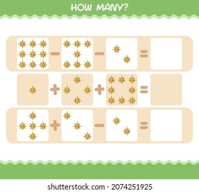 How many cartoon christmas star. Counting game. Educational game for pre shool years kids and toddlers