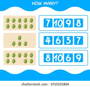 How many cartoon coconut. Counting game. Educational game for pre shool years kids and toddlers