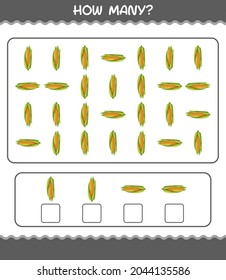 How many cartoon corn. Counting game. Educational game for pre shool years kids and toddlers