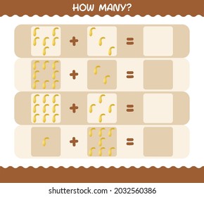 How many cartoon crookneck squash. Counting game. Educational game for pre shool years kids and toddlers