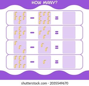 How many cartoon crookneck squash. Counting game. Educational game for pre school years kids and toddlers
