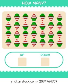 How many cartoon cupcake. Counting game. Educational game for pre shool years kids and toddlers