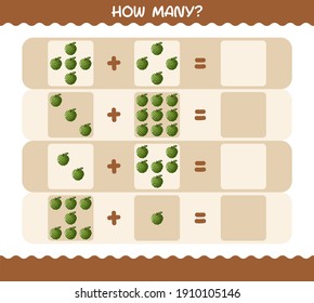 How many cartoon custard apple. Counting game. Educational game for pre shool years kids and toddlers