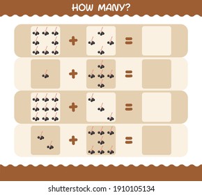 How many cartoon elderberry. Counting game. Educational game for pre shool years kids and toddlers