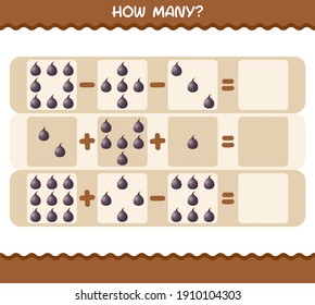 How many cartoon fig. Counting game. Educational game for pre shool years kids and toddlers