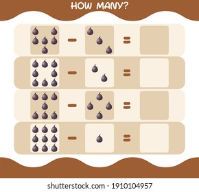 How many cartoon fig. Counting game. Educational game for pre shool years kids and toddlers