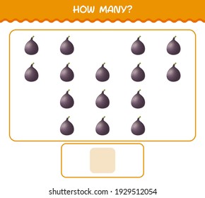 How many cartoon fig. Counting game. Educational game for pre shool years kids and toddlers