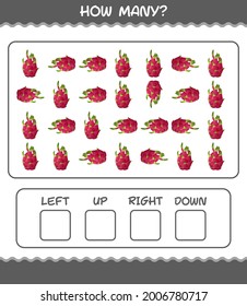 How many cartoon fruits. Counting game. Educational game for pre shool years kids and toddlers