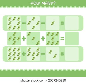 How many cartoon green pea. Counting game. Educational game for pre shool years kids and toddlers