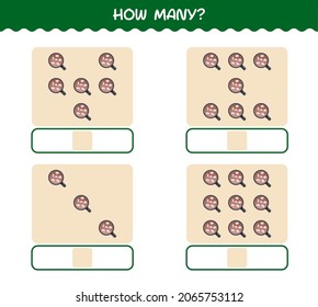 How many cartoon hot chocolate. Counting game. Educational game for pre shool years kids and toddlers