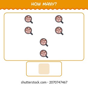 How many cartoon hot chocolate. Counting game. Educational game for pre shool years kids and toddlers
