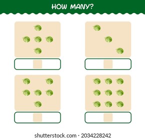 How many cartoon iceberg lettuce. Counting game. Educational game for pre shool years kids and toddlers