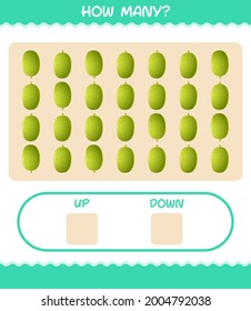 How many cartoon jackfruit. Counting game. Educational game for pre shool years kids and toddlers