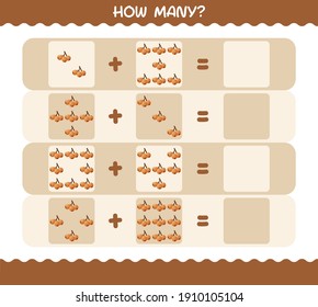 How many cartoon loquat. Counting game. Educational game for pre shool years kids and toddlers