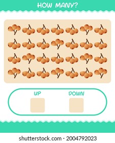 How many cartoon loquat. Counting game. Educational game for pre shool years kids and toddlers