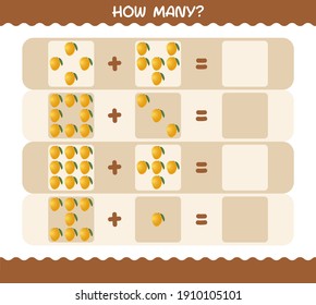 How many cartoon mango. Counting game. Educational game for pre shool years kids and toddlers