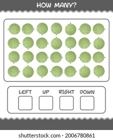 How many cartoon melon. Counting game. Educational game for pre shool years kids and toddlers