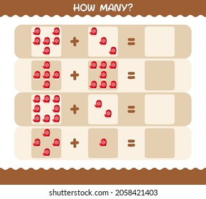How many cartoon mitten. Counting game. Educational game for pre shool years kids and toddlers