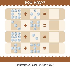 How many cartoon moon. Counting game. Educational game for pre shool years kids and toddlers