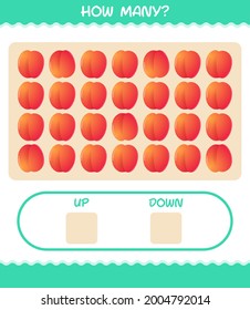 How many cartoon nectarine. Counting game. Educational game for pre shool years kids and toddlers