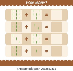 How many cartoon okra. Counting game. Educational game for pre shool years kids and toddlers