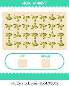 How many cartoon olive. Counting game. Educational game for pre shool years kids and toddlers