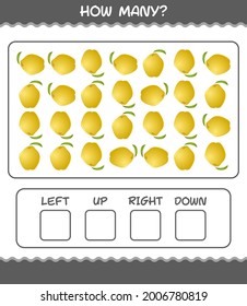How many cartoon quince. Counting game. Educational game for pre shool years kids and toddlers