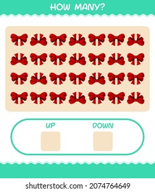 How many cartoon ribbon. Counting game. Educational game for pre shool years kids and toddlers