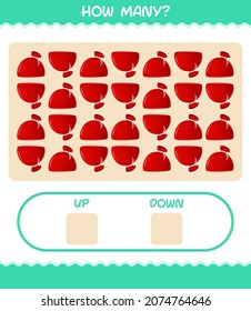 How many cartoon santa bag. Counting game. Educational game for pre shool years kids and toddlers
