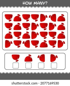 How many cartoon santa bag. Counting game. Educational game for pre shool years kids and toddlers
