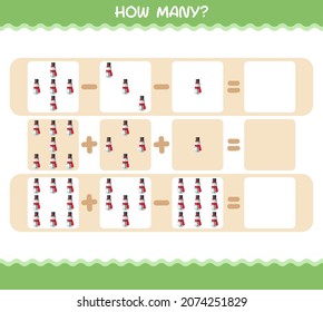 How many cartoon snowman. Counting game. Educational game for pre shool years kids and toddlers