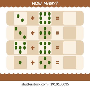 How many cartoon soursop. Counting game. Educational game for pre shool years kids and toddlers