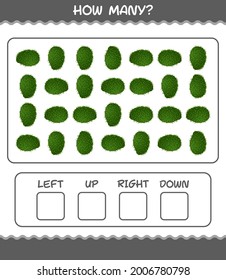 ¿Cuántas fuentes de dibujos animados? Juego de conteo. Juego educativo para niños y niños en edad preescolar