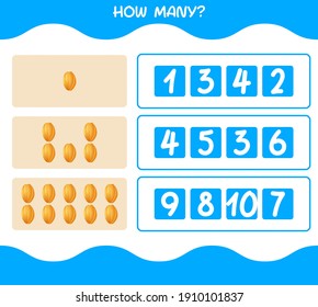 How many cartoon starfruit. Counting game. Educational game for pre shool years kids and toddlers