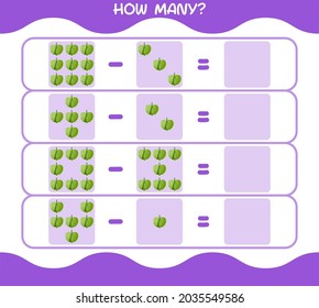How many cartoon tomatillo. Counting game. Educational game for pre school years kids and toddlers