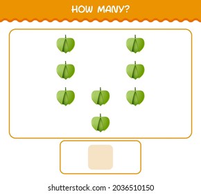 How many cartoon tomatillo. Counting game. Educational game for pre shool years kids and toddlers